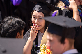 Chinese student at graduation