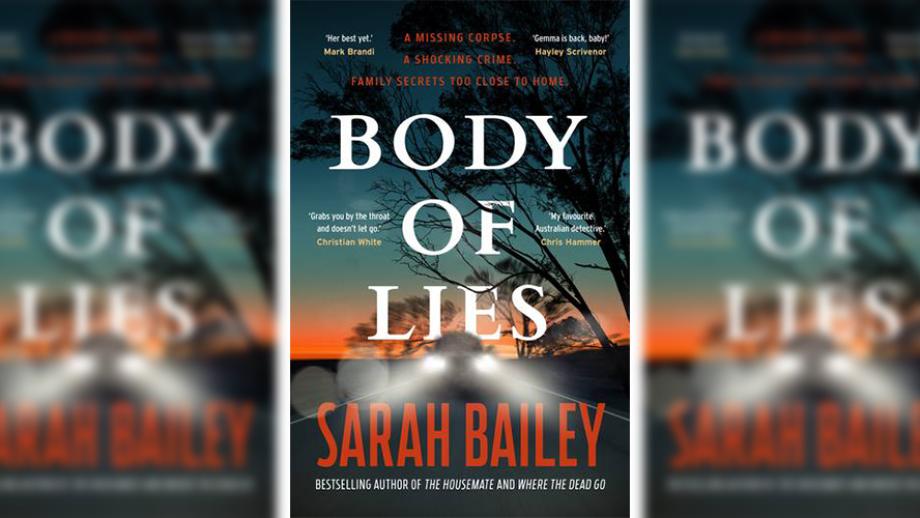 Body of lies book cover by Sarah Bailey