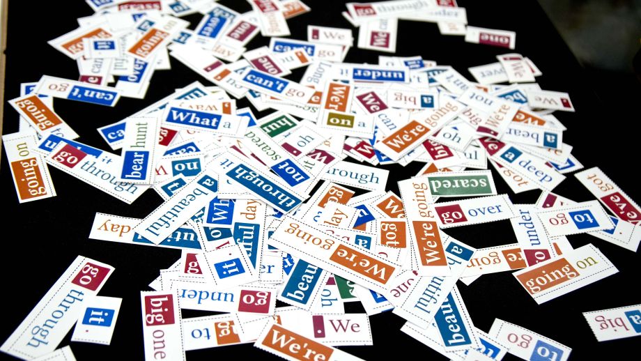Pieces of paper on a table