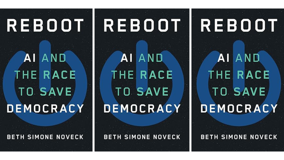 'Reboot: AI and the Race to Save Democracy' book cover.