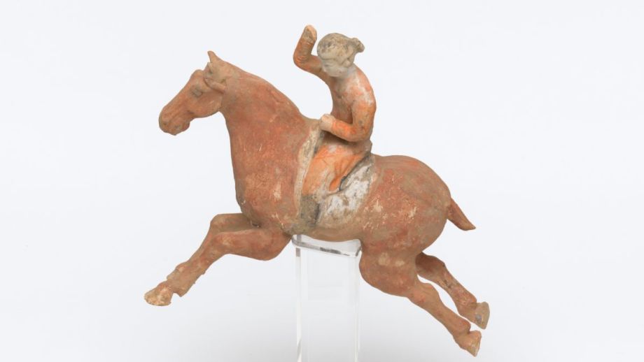 Court ladies playing polo, Tang dynasty, painted earthenware. Image courtesy of the National Gallery of Australia.