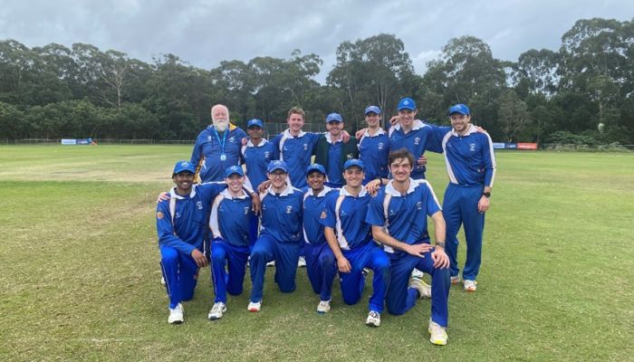 Image: ANUCC team that represented the ANU at the UniGames National T20 Cricket Championships in Queensland in 2025. Photo by the ANU Cricket Club